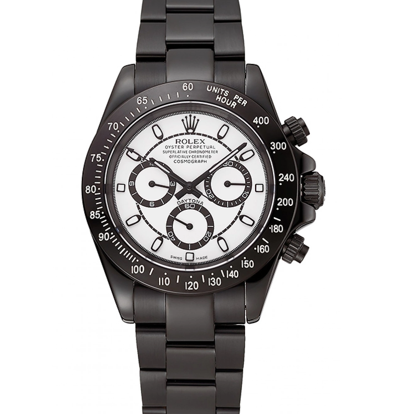 Aaa replica watch Dial Staineless Steel Daytona Bracelet Rolex Midnight Black White 1454021 0612